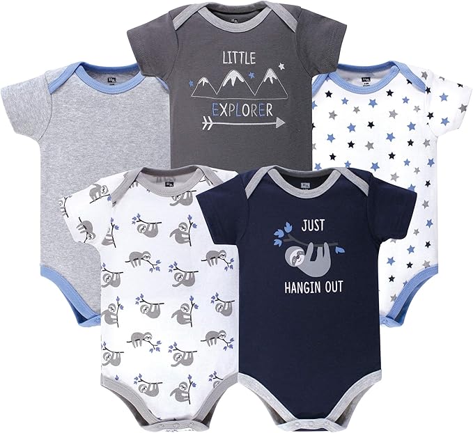 Hudson Baby Unisex Baby Cotton Bodysuits 5-pack by HudsonBaby