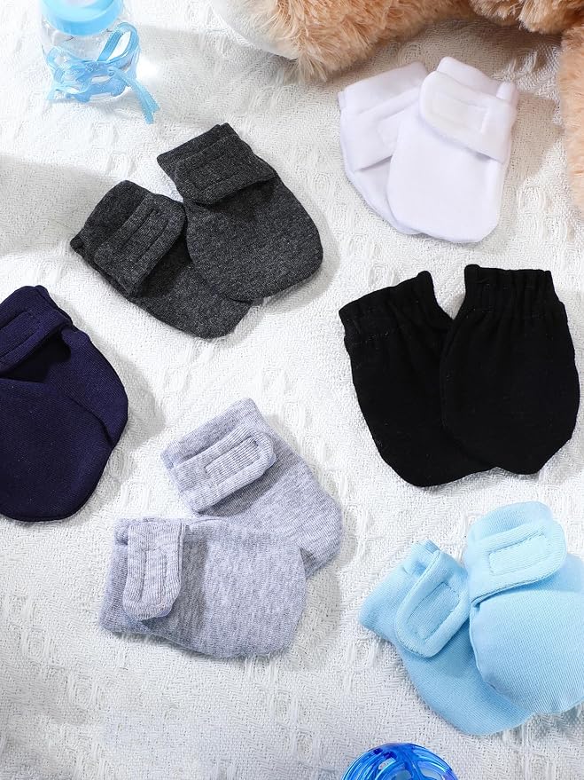 Newcotte 12 Pairs Adjustable Preemie Baby Mittens | No Scratch Newborn Cotton - Image 6