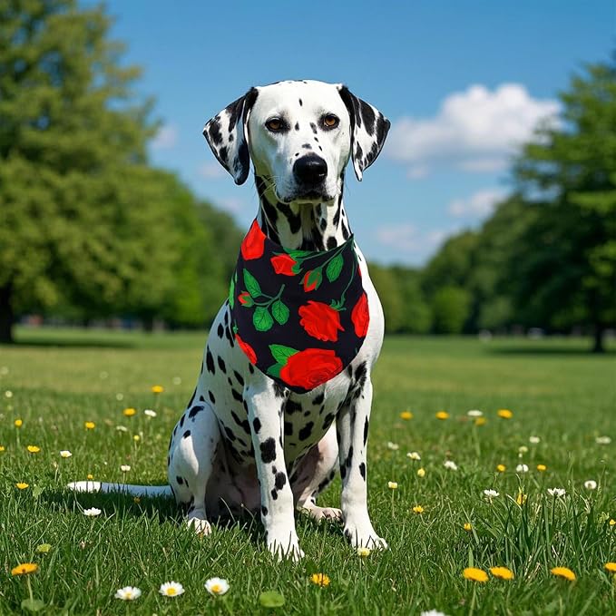 7 Pack Spring Dog Bandanas for Large Dogs Breed 33 Inch XL Summer Flowers Dog - Image 6