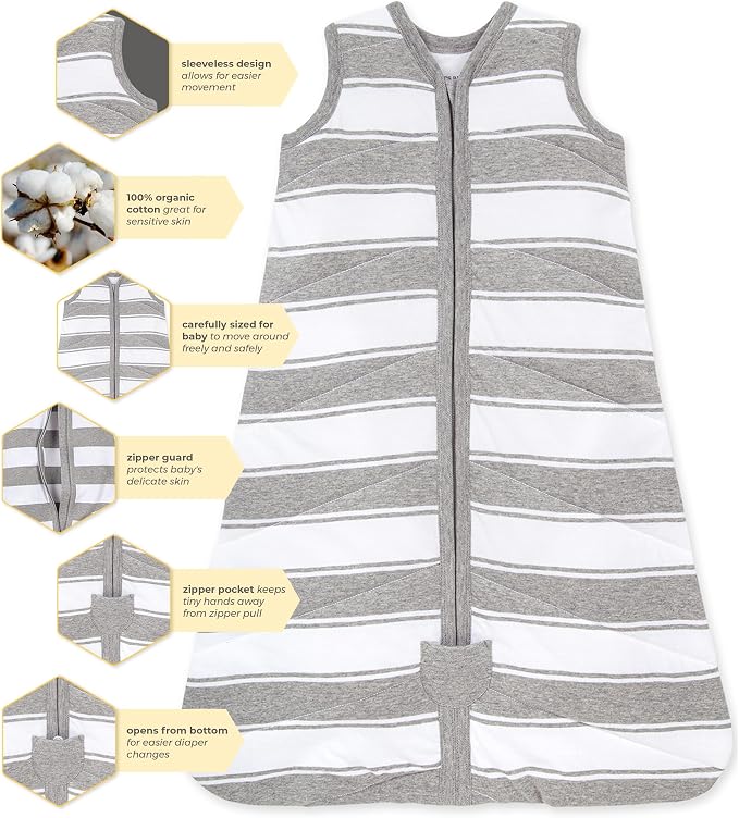 Burt's Bees Baby Infant Wearable Blanket, Organic Cotton Unisex Beekeeper - Image 3