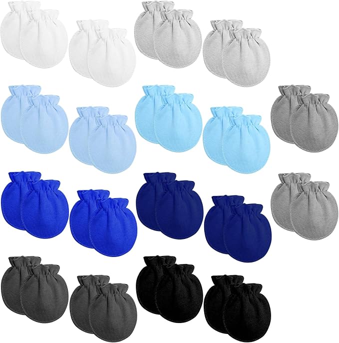 18 Pairs Newborn Baby Cotton Mittens No Scratch Gloves Newborn Mittens Infant by Unknown