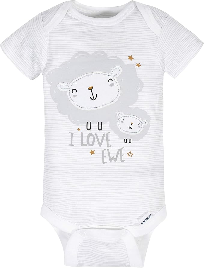 Gerber Baby Boys & Girls 8-Pack Short Sleeve Onesies Bodysuits - Image 2
