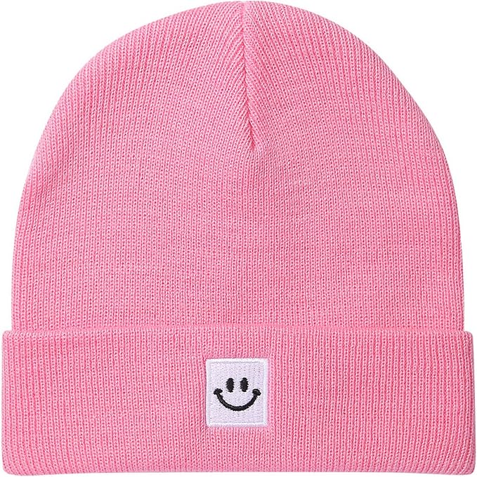 Baby Beanie Knit Ski Hat with Cute Face by Paladoo