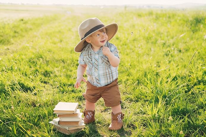 Jastore Baby Boys Girls Cowboy Boots Infant Western Booties Toddler Soft Sole - Image 3