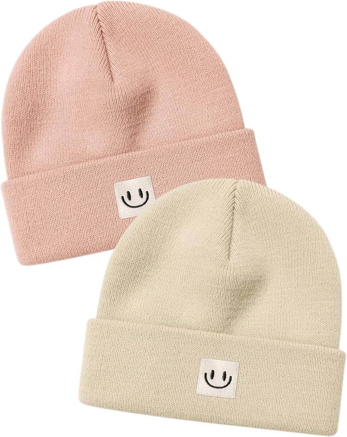 FURTALK Baby Beanie 2 Pack Toddler Winter Hat Embroidered Knit Cap Ages 0-8 | by FURTALK