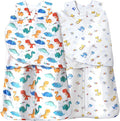 Baby Sleep Sack Swaddle 2 Pack, 3-Way Adjustable, Organic Cotton | Swaddles 3-6 by AugTwig