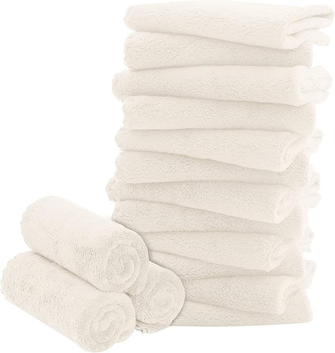 16 Pack Baby Washcloths by BAMBOOQUEEN
