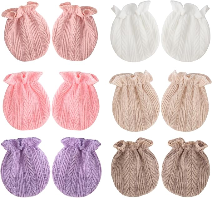 BQUBO Baby Mittens No Scratch Cotton Newborn Infant Glove Soft Skin-friendly by DRESHOW