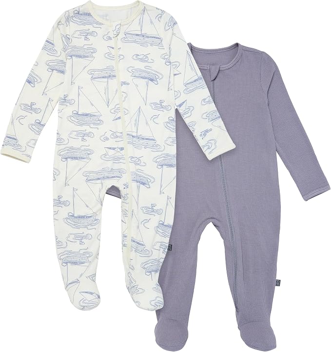 Modern Moments by Gerber Baby Viscose 2-Pack Sleep 'N Play w/ Mitten Cuffs by ModernMomentsbyGerber