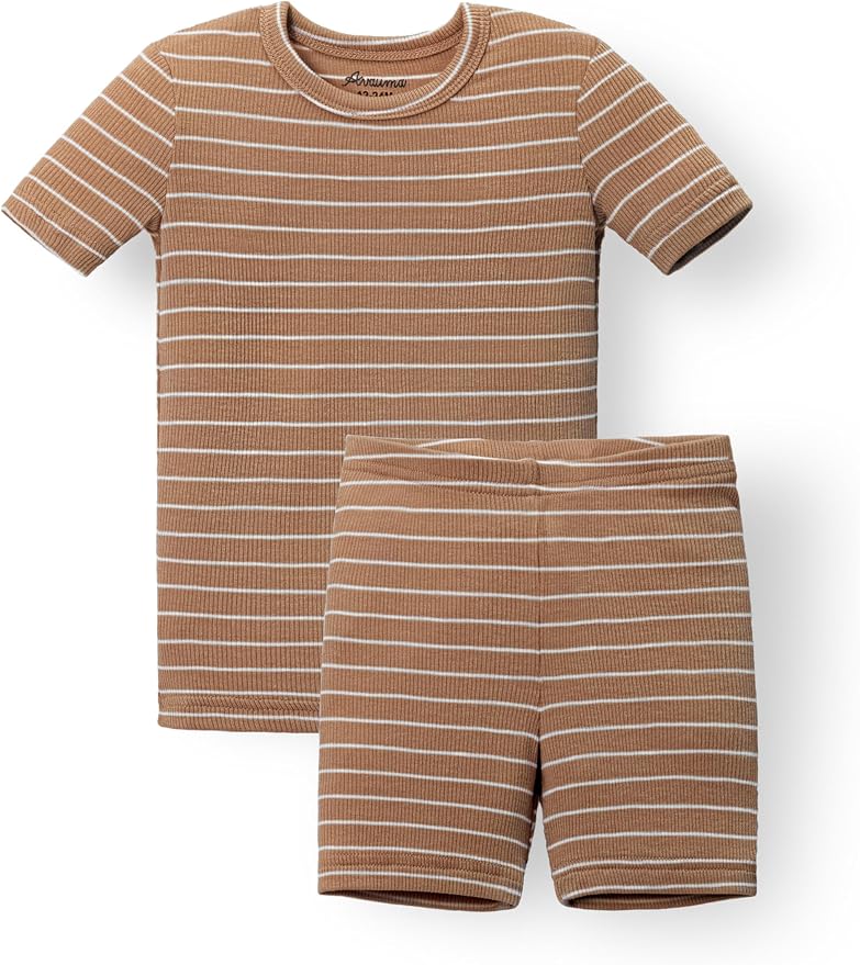 AVAUMA Stripe Pattern Baby Boys Girls Pajama Set Kids Toddler Snug fit Ribbed by AVAUMA