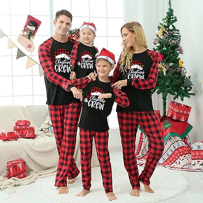 Awoscut Family Christmas Pajamas Matching Pajamas for Family, Xmas PJs Sets Holiday Sleepwear
