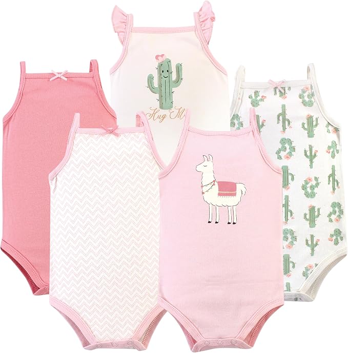 Hudson Baby Basics Unisex Baby 5-Pack Sleeveless Baby Bodysuits by HudsonBaby
