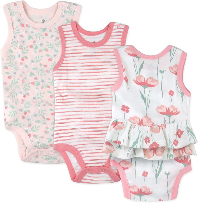 HonestBaby baby-boys Sleeveless Bodysuits One-piece 100% Organic Cotton - Image 2