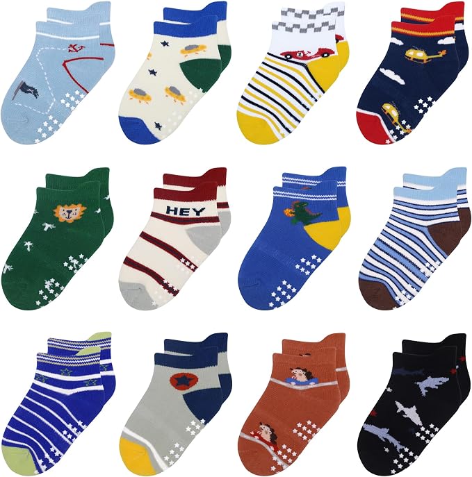 Toddler Non Slip Grip Ankle Socks by HYzgb