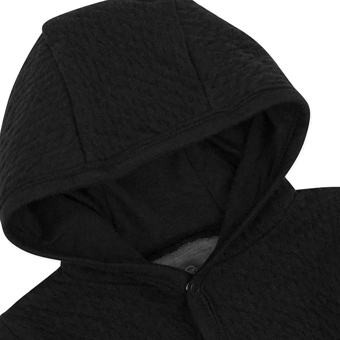HonestBaby Matelasse Snap-Front Hooded Jacket Organic Cotton - Image 2