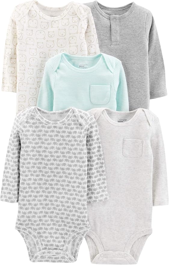 Simple Joys by Carter's Baby 5-pack Long-sleeve Bodysuit by SimpleJoysbyCarters