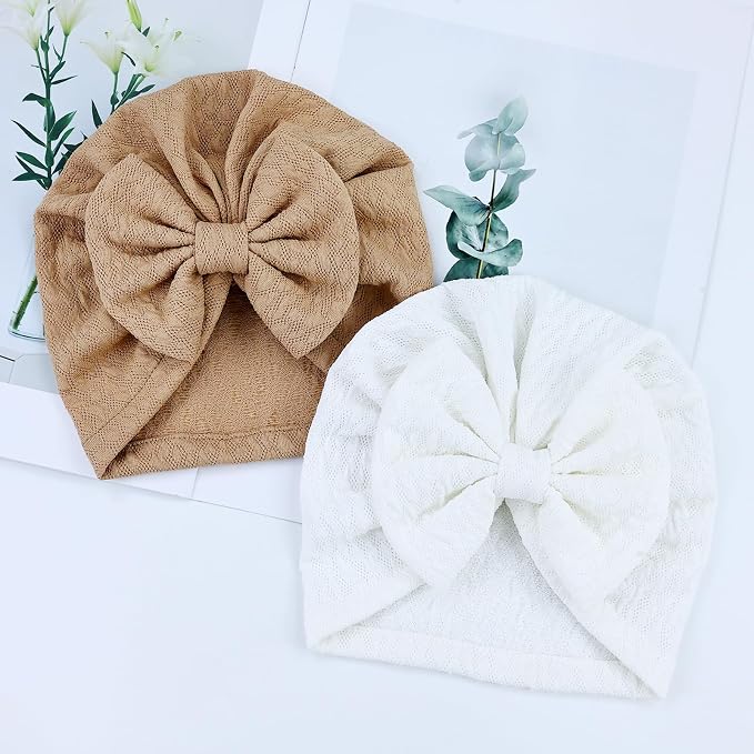 Cinaci 4 Pieces Baby Girls Turban Hats - Image 8