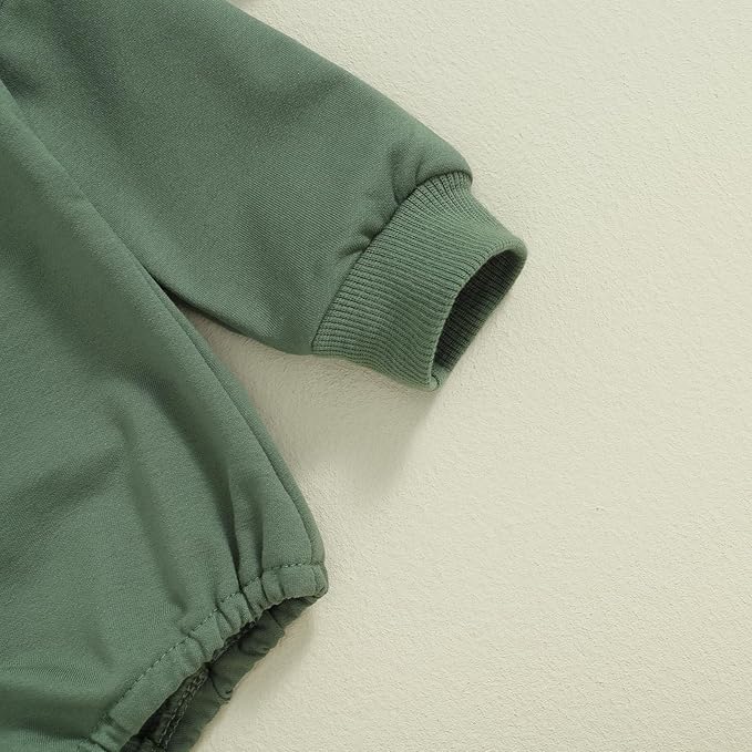 VISGOGO Newborn Infant Baby Boy Girls Oversized Romper Little Dude Sweater Onesie Coming Home Outfit Neutral Clothes