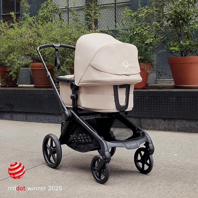 Bugaboo Kangaroo All-Terrain Single-to-Double Tandem Stroller for Infant and Toddler, for Up to Three Kids, XL Wheels, One-Hand Operation, Large Bassinet, XL Underseat Storage (Moon Grey)