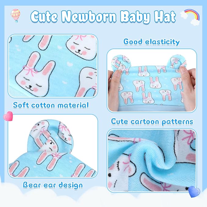Geyoga Pieces Newborn Baby Hat Bear Ears - Image 3