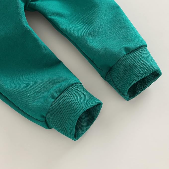Toddler Baby Boy Clothes Solid Color Long Sleeve Crewneck Sweatshirt Top Casual Pants Set 2Pcs Fall Winter Outfits