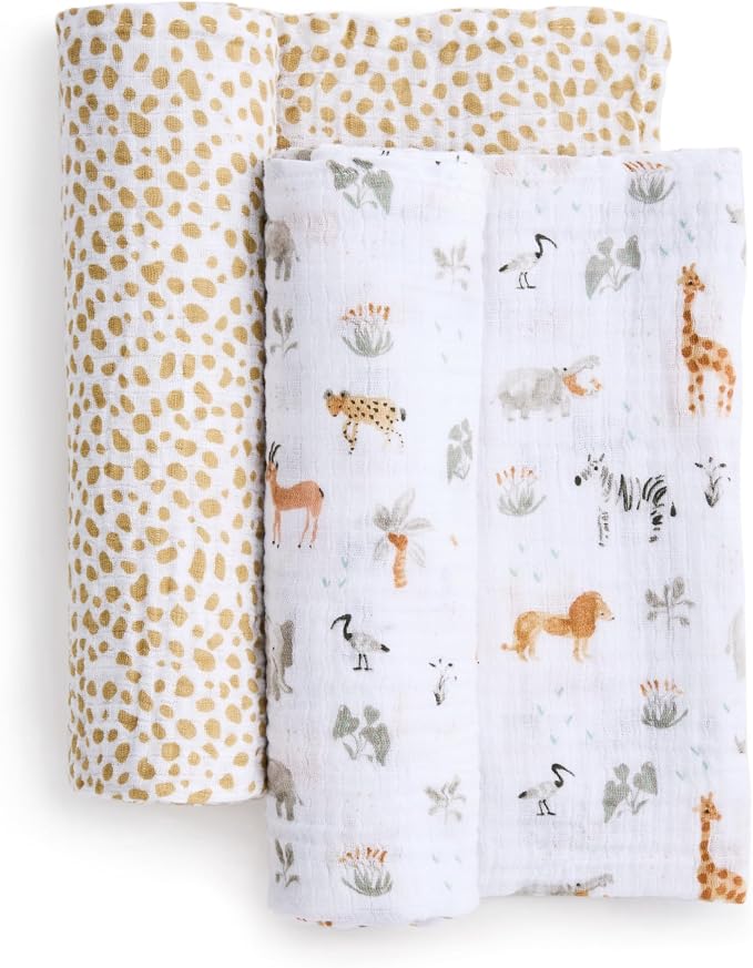 aden + anais Essentials Cotton Muslin Swaddle, Breathable Baby Blanket - Image 3