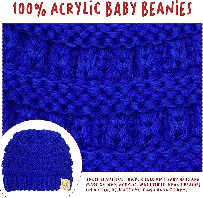 Funky Junque Baby Winter Hat – Cute Newborn Hats, Cozy Warm Infant Beanie, Soft Knit Stocking Stuffer for Babies 0–12 Months