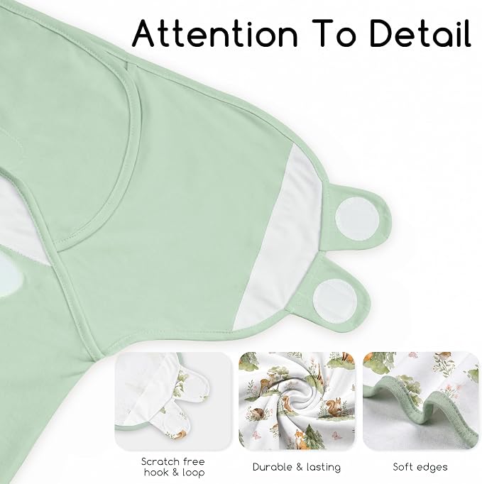 Cotton Swaddles for Newborn, Baby Newborn Swaddle 0-3 Month | 2-Pack Soft - Image 5