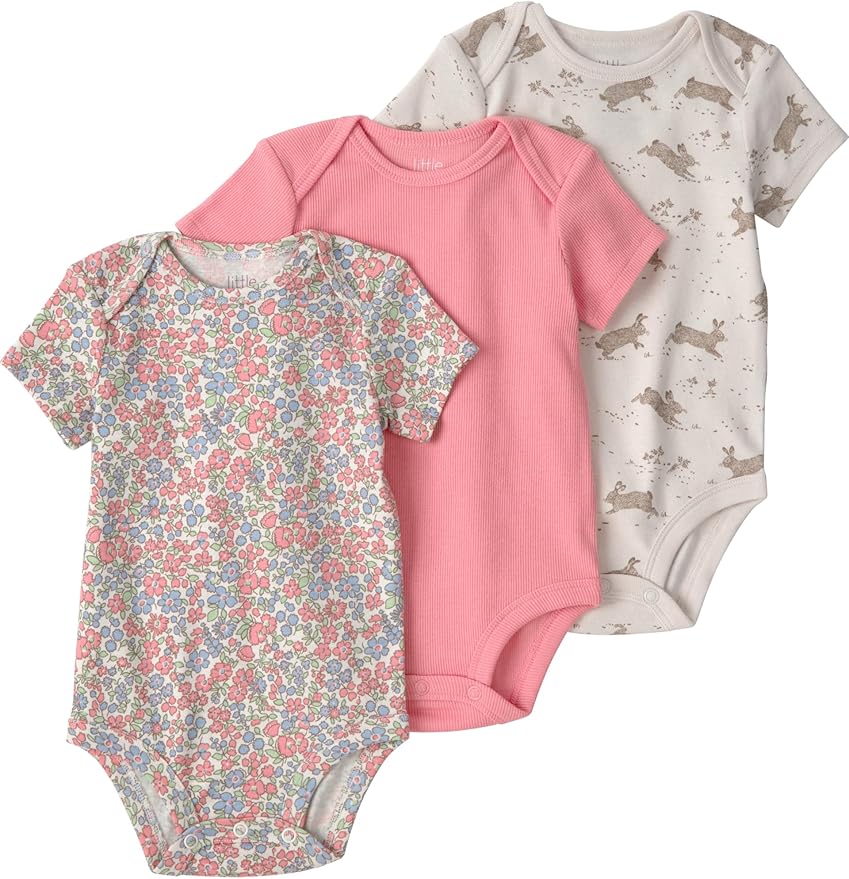 little planet by carter's Unisex Baby 3-pack Short Sleeve Bodysuits Made by LittlePlanet
