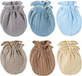 MOMSMENU Baby Mittens Newborn Muslin Soft No Scratch 0-6 Months 6-Pack | by MOMSMENU