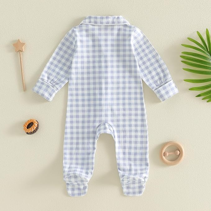 Seyurigaoka Newborn Baby Boy Girl Romper Long Sleeve Zipper Jumpsuit - Image 5