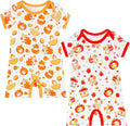 GUISBY Baby Rayon Romper Pajamas, 0-24M | Silky Soft Feel，Snap Closure，Footless by GUISBY