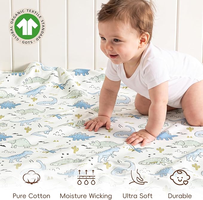david's kids 2 Pack Baby Cotton Swaddle Blankets, 100% Cotton and Ultra Soft - Image 2