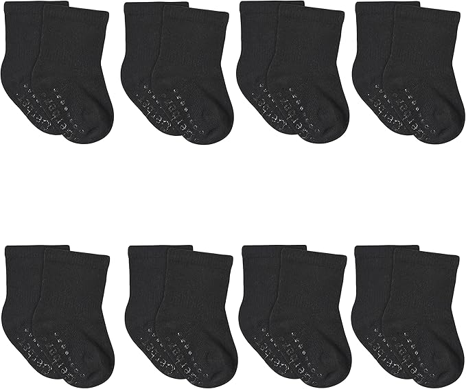 Gerber baby-boys 8-pack Wiggle-proof Jersey Crew Socks by Gerber