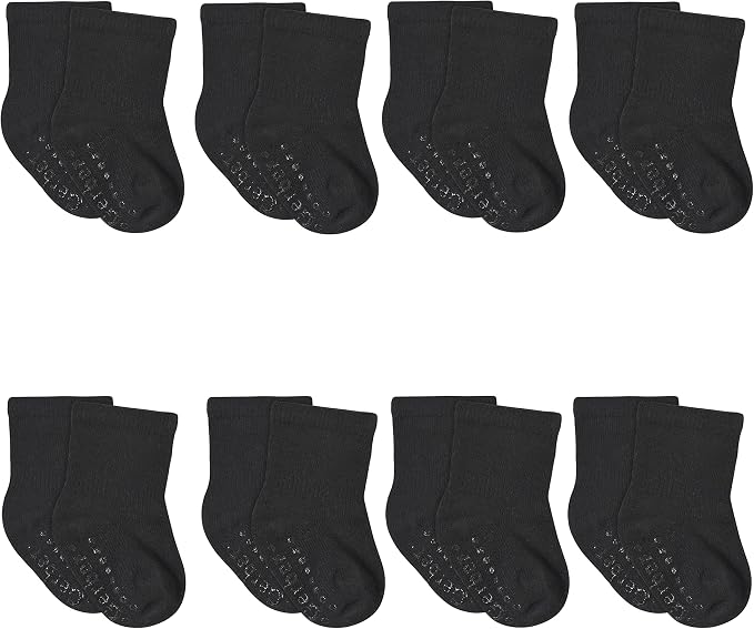 Gerber baby-boys 8-pack Wiggle-proof Jersey Crew Socks by Gerber