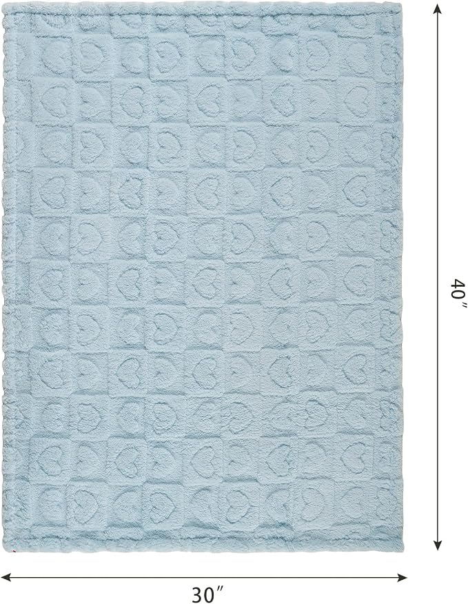 5 Pcs Baby Blanket Heart Checkered Ultra Soft Gift-Ready Plush - Image 2