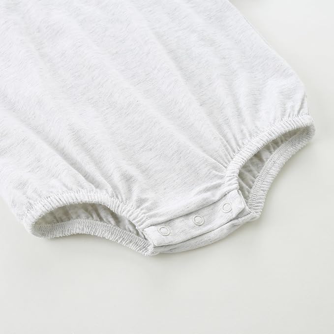Baby Bubble Onesie Romper 100% Organic Cotton Clothes Short Sleeve Summer Solid - Image 5