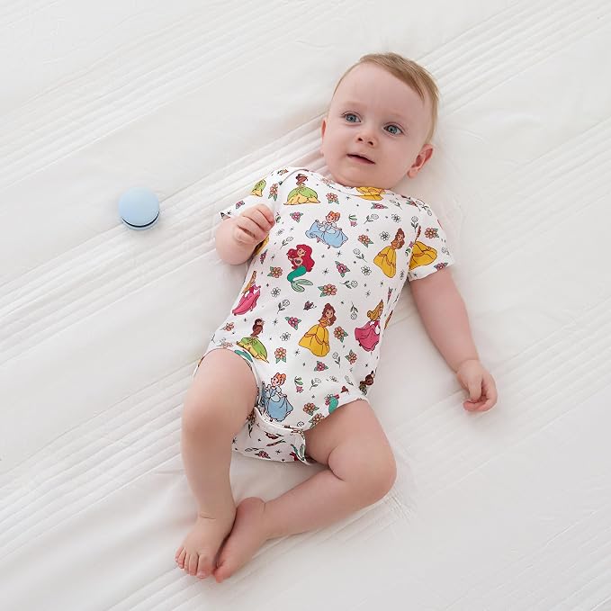 Disney Baby Viscose Made from Bamboo 3-Pack Bodysuits Set Newborn to Infant - Image 5