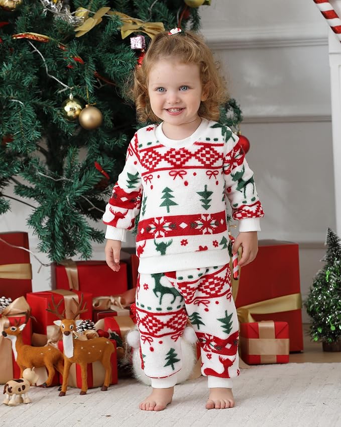 Jecson Toddler Girl Clothes Baby Girl Fleece Hoodie Outfits Thick Thermal - Image 2