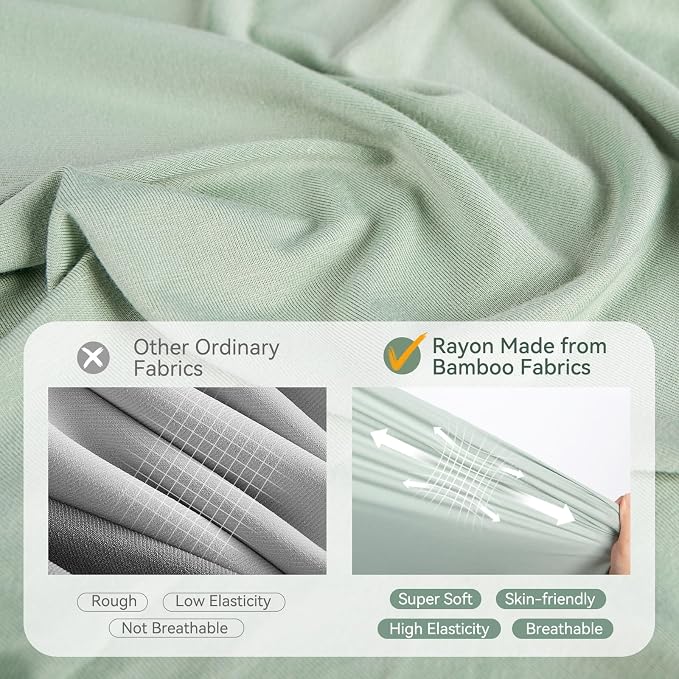 BubblePanda Rayon Made from Bamboo Newborn Swaddle Blankets 47 x 47 Inch | Baby - Image 2