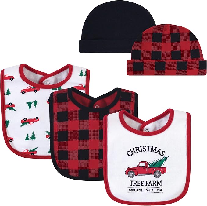 Hudson Baby Unisex Baby Cotton Bib and Headband Set by HudsonBaby
