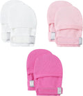 Baby Newborn No Scratch Mittens Stay On, 100% Cotton Adjustable 0-12M | Soft by HAPIU