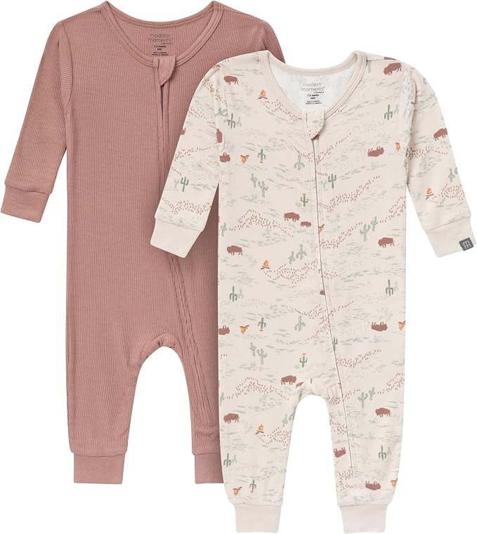 Modern Moments by Gerber Baby Viscose 2-pack Footless Tight Fitting Pajamas by ModernMomentsbyGerber