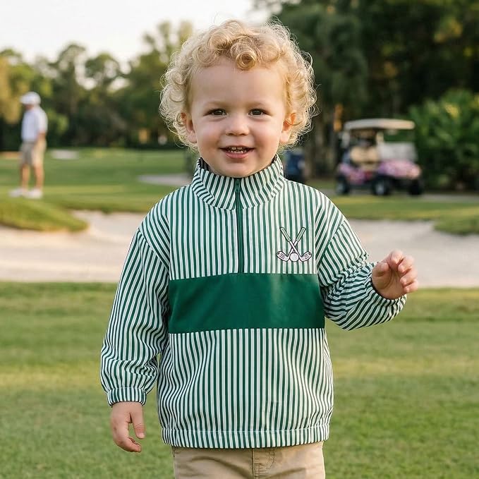 Baby Boy Jacket Toddler Golf Clothes Long Sleeve Lapel Button Down Top Infant - Image 3