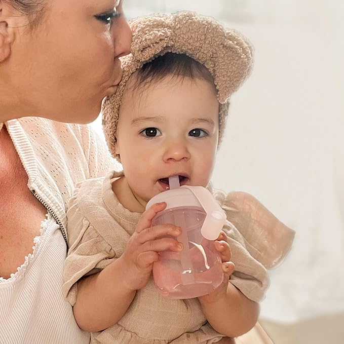 Moonkie Silicone Toddler Sippy Cup Training Cup with Straw Lid | BPA-Free Drop-Proof Cup | Baby Led Weaning | 5 oz, 1 Pack