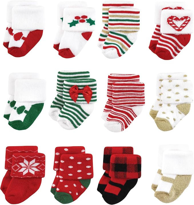 Hudson Baby Basics Unisex Baby Cozy Terry Baby Sock 12-Pack by HudsonBaby