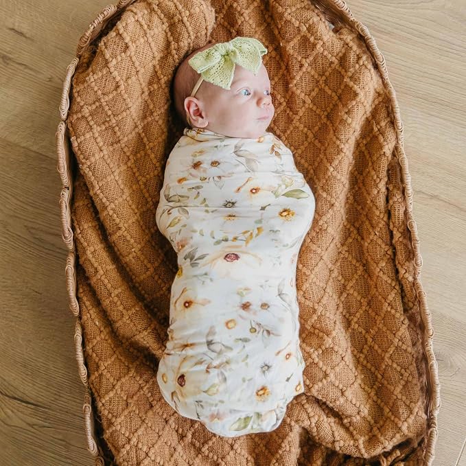 Copper Pearl Swaddle Blankets for Newborns | Soft Stretchy Receiving Blankets - Image 6