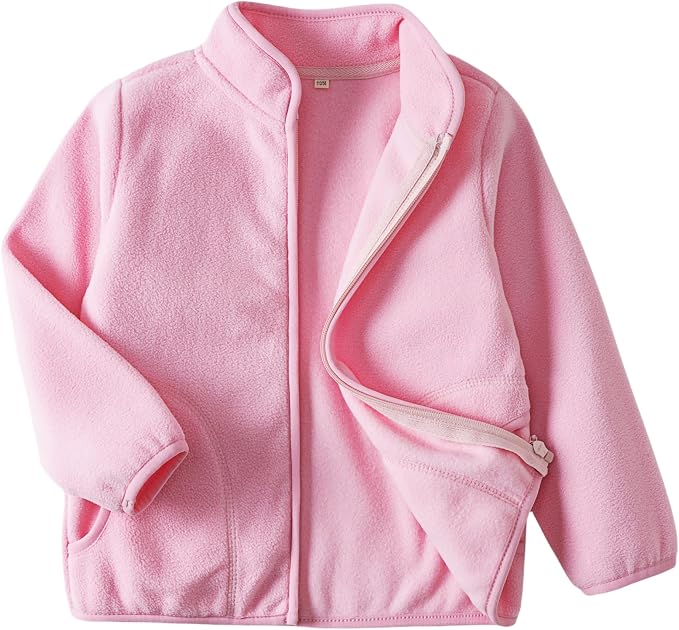 Toddler Boys Girls Fleece Jacket Lightweight Fall Spring 2-12 Years by EIGIOO