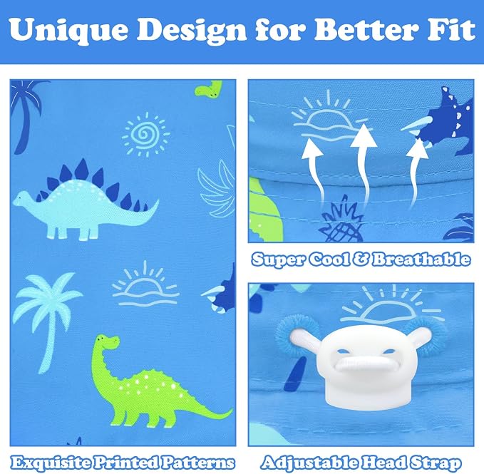 Sarfel Baby Sun Hat Summer Baby Boy Hats UPF 50+ Sun Protection Toddler Hat - Image 3