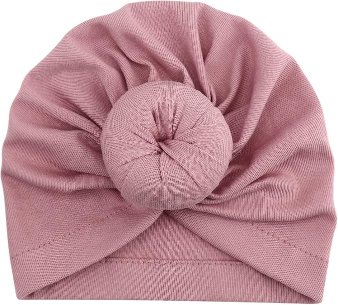 DRESHOW BQUBO 5 Pieces Newborn Baby Turban Hats Bow Baby Infant Beanie - Image 7